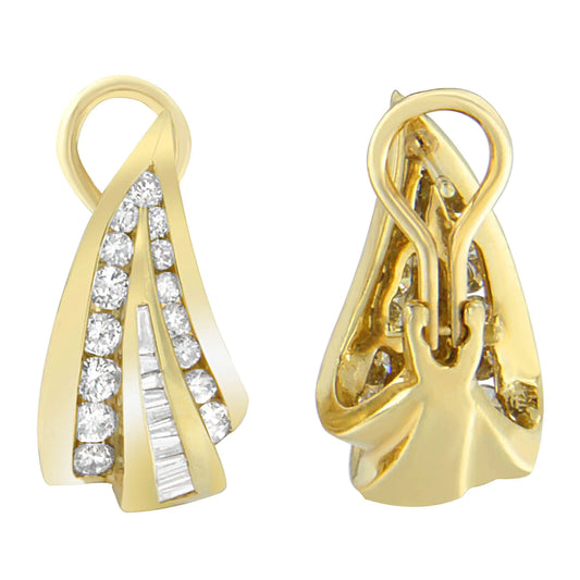 Yellow Gold Diamond Huggy Earrings