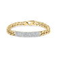 Yellow Gold Diamond ID Cuban Bracelet