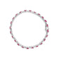 Silver Ruby and Diamond Link Bracelet