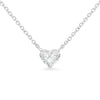 White Gold Lab Grown Heart Shape Diamond Solitaire Pendant Necklace