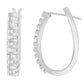 White Gold Channel-Set Baguette-Cut Diamond Earrings