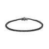 Black-Rhodium-Plated Silver Black Diamond Tennis Bracelet