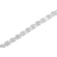 White Gold Round-Cut Diamond "XOXO"-Link Bracelet