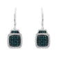 Black-Rhodium-Plated Silver Blue-and-White Diamond Earrings