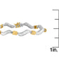 Two-Tone Yellow-and-White Gold Diamond Spiral Bracelet