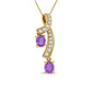 Yellow Gold Sapphire and Diamond Pendant Necklace