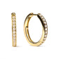 Yellow Gold Round-Cut Diamond Hoop Earrings