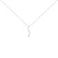 White Gold Baguette-Cut and Brilliant Round-Cut Diamond Journey Pendant Necklace