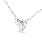 White Gold Diamond Heart-Shape Solitaire Pendant Necklace