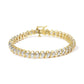 Yellow Gold Round-Cut Diamond S-Link Tennis Bracelet