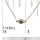 Yellow Gold Blue Sapphire and Diamond-Accented Evil-Eye Pendant Necklace