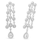 White Gold Diamond Double-Teardrop Waterfall Dangle Earrings