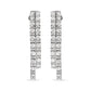 White Gold Diamond Asymmetrical Inside-Out Double-Hoop Earrings