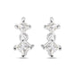 White Gold Princess-Cut Diamond Drop-and-Dangle Earrings