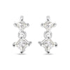 White Gold Princess-Cut Diamond Drop-and-Dangle Earrings