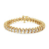 Yellow Gold S-Link Wrapped Round Brilliant-Cut Diamond Tennis Bracelet