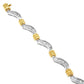 Two-Tone Yellow-and-White Gold Diamond Spiral Bracelet