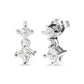 White Gold Princess-Cut Diamond Drop-and-Dangle Earrings