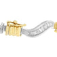 Two-Tone Yellow-and-White Gold Diamond Spiral Bracelet