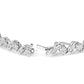 White Gold Diamond Cluster and Spiral-Link Bracelet