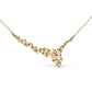 Yellow Gold Diamond and Sapphire-Cluster-Cascade Station Necklace