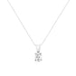 White Gold Diamond Oval Pendant Necklace