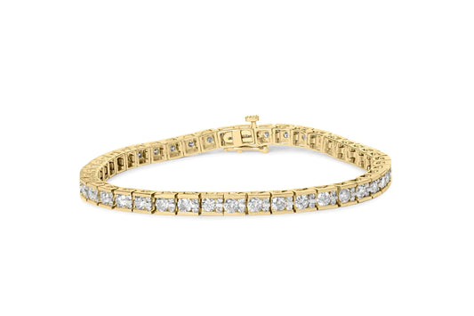 Yellow Gold Diamond Tennis Bracelet