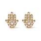 Yellow Gold Diamond-Accented Hamsa Stud Earrings