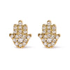 Yellow Gold Diamond-Accented Hamsa Stud Earrings