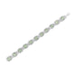 Silver Cushion-Cut Green Amethyst and Single-Cut Diamond Square-Shape Tennis Bracelet