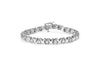 White Gold Round-Cut Diamond "XOXO"-Link Bracelet