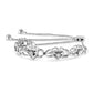 Silver Diamond Accent Interlocking Infinity-and-Heart Bolo Tennis Bracelet