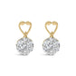 Yellow Gold Round-Cut Diamond Earrings