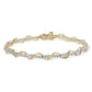 Yellow-and-White Two-Tone Gold Diamond Spiral-Over Link Bracelet