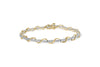 Yellow-and-White Two-Tone Gold Diamond Spiral-Over Link Bracelet