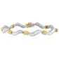 Two-Tone Yellow-and-White Gold Diamond Spiral Bracelet