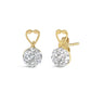 Yellow Gold Round-Cut Diamond Earrings