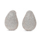 Rose Gold Micro-Pavé Diamond Sculptural Design Statement Earrings