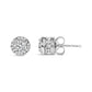 White Gold Diamond Hidden Halo Stud Earrings