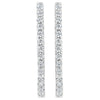 White Gold Round Brilliant-Cut Diamond Hoop Earrings