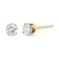 Yellow Gold Round-Cut Diamond Solitaire Stud Earrings