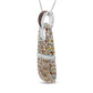 Silver Diamond and Sapphire Statement Pendant Necklace